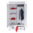 DREHTÜRENSCHRANK 116/199/57 cm - Weiß, LIFESTYLE, Holz/Metall (116/199/57cm) - Carryhome