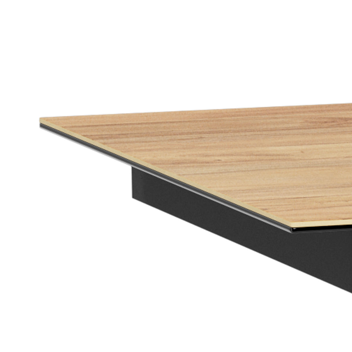 ESSTISCH in Metall, Glas, Keramik 168-210/90/76 cm  - Eichefarben/Schwarz, MODERN, Glas/Keramik (168-210/90/76cm) - MID.YOU