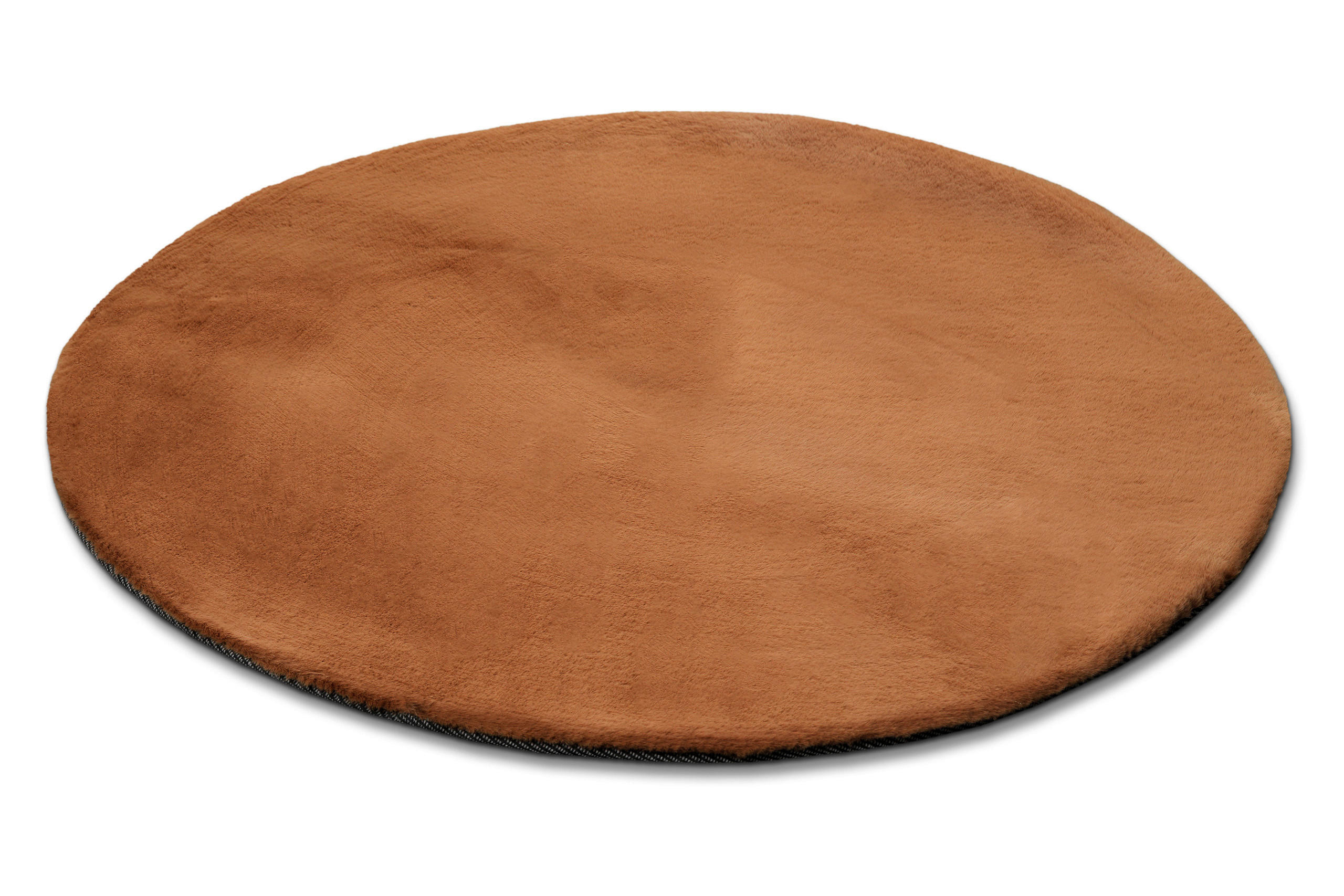 Thumbnail - Esprit Hochflorteppich Esp-4377-09, Kupfer, Textil, Uni, rund, Oeko-Tex® Standard 100, strapazierfähig, Teppiche & Böden...