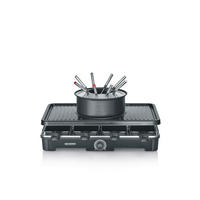Raclette-/Fondue-Kombination  - Schwarz, Basics, Kunststoff/Metall (40/18/26cm) - Severin