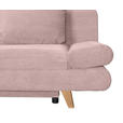 SCHLAFSOFA mit Schlafen auf Sitzhöhe, haustierfreundlicher Bezug Cord Altrosa - Buchefarben/Altrosa, KONVENTIONELL, Holz/Textil (200/75/85cm) - Carryhome