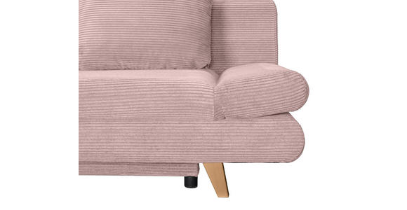 SCHLAFSOFA mit Schlafen auf Sitzhöhe, haustierfreundlicher Bezug Cord Altrosa - Buchefarben/Altrosa, KONVENTIONELL, Holz/Textil (200/75/85cm) - Carryhome
