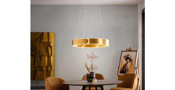 LED-HÄNGELEUCHTE 63/64/150 cm  - Goldfarben, Design, Metall (63/64/150cm) - Dieter Knoll