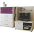 TV-ELEMENT Eschefarben, Weiß - Eschefarben/Silberfarben, Design, Holzwerkstoff/Kunststoff (100/48,3/58,1cm) - Welnova