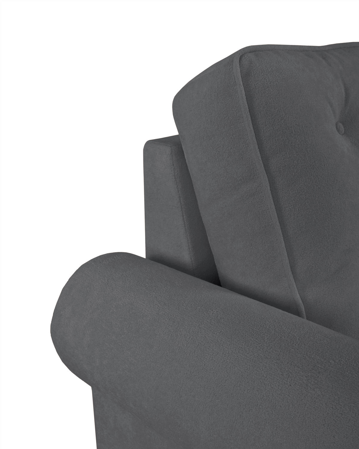 SESSEL in Dunkelgrau  - Dunkelgrau/Buchefarben, Design, Holz/Textil (93/89/82cm) - MID.YOU