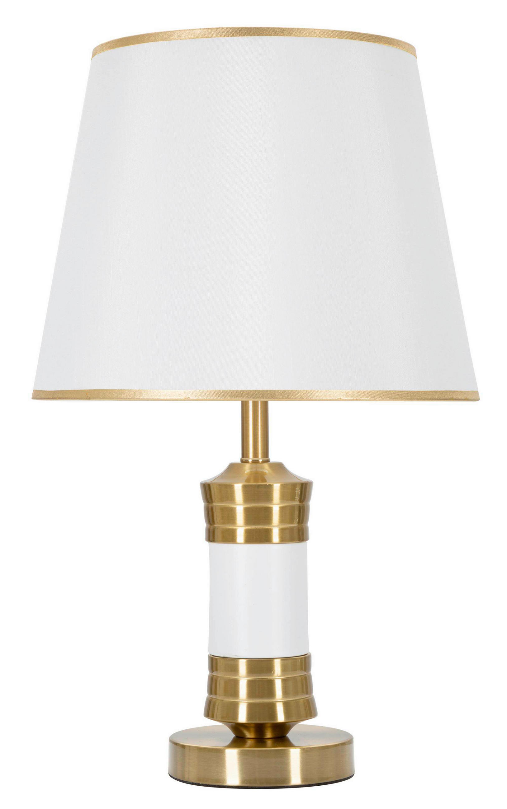 Mauro Ferretti Tischleuchte Weiß, Gold 31x52x31 cm