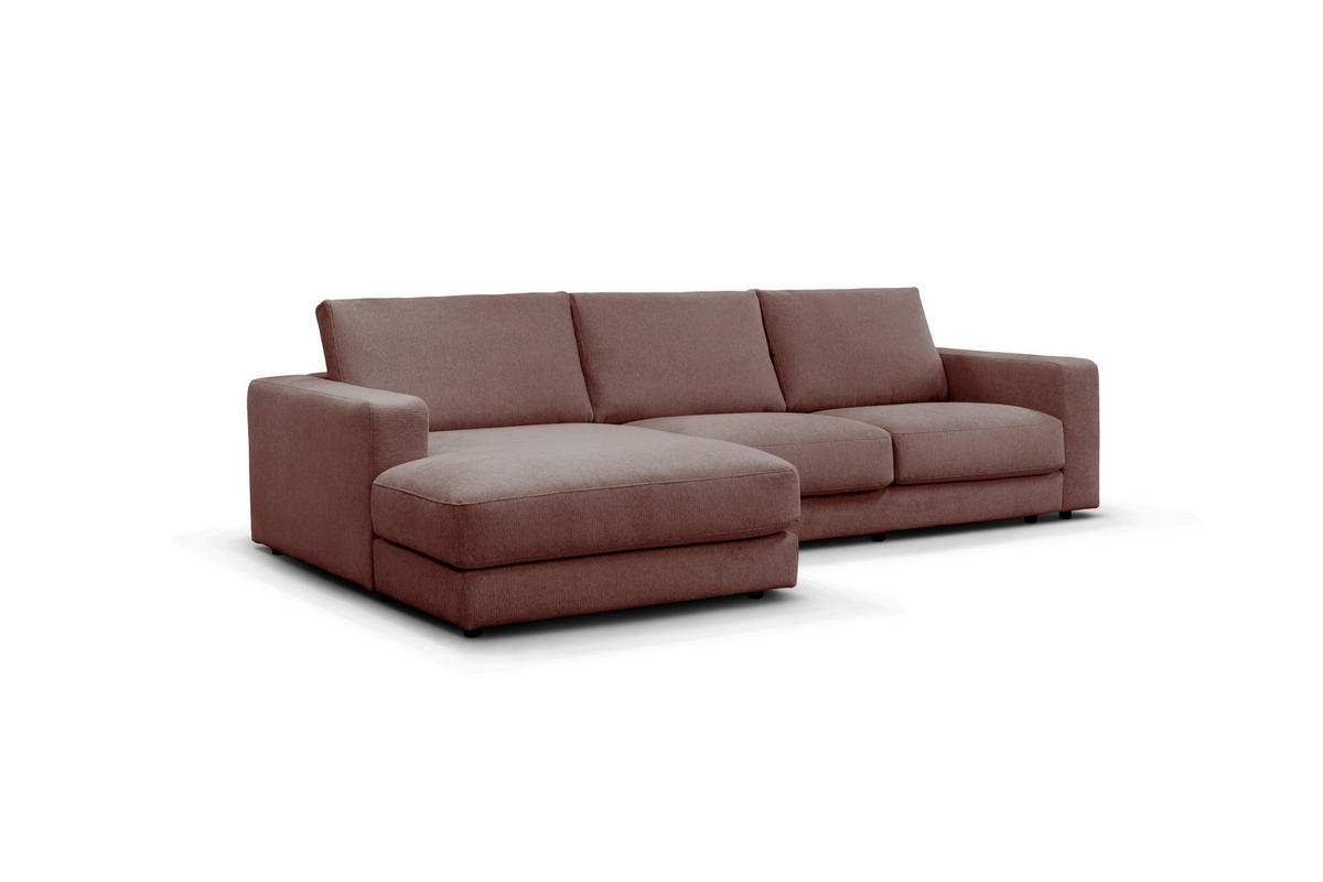 ECKSOFA VIGO Rot  - Rot/Schwarz, Design, Textil (172/303cm) - MID.YOU