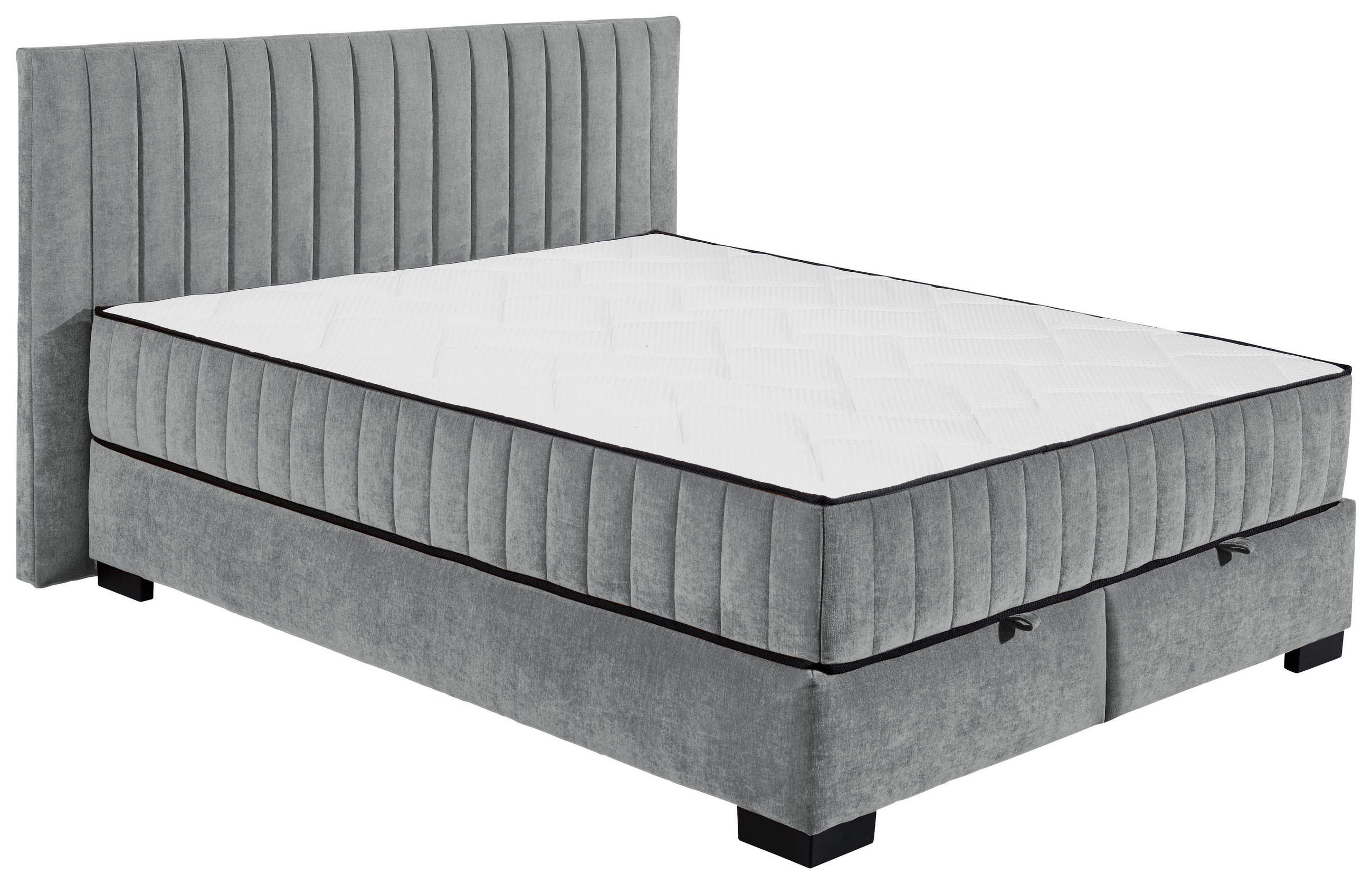 BOXBETT 160/200 cm  in Anthrazit  - Anthrazit/Schwarz, Modern, Holzwerkstoff/Kunststoff (160/200cm) - MID.YOU