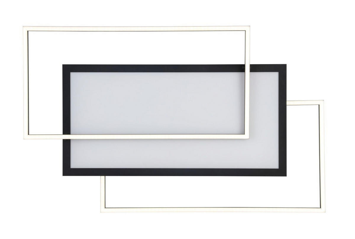 PLAFONIERĂ CU LED - negru, Trend, plastic/metal (80/50/6cm) - Novel
