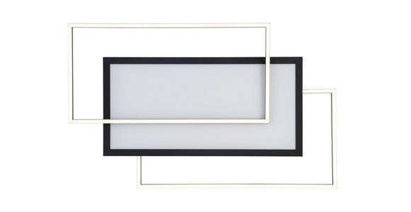 LED-DECKENLEUCHTE 80/50/6 cm   - Schwarz, Trend, Kunststoff/Metall (80/50/6cm) - Novel