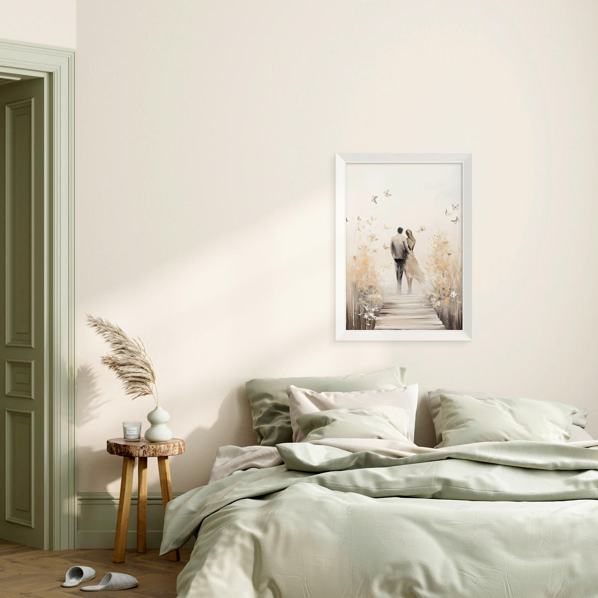 DRUCKGRAFIK Landschaft & Natur  - Beige/Weiß, Basics, Holz/Papier (75/56/3cm)