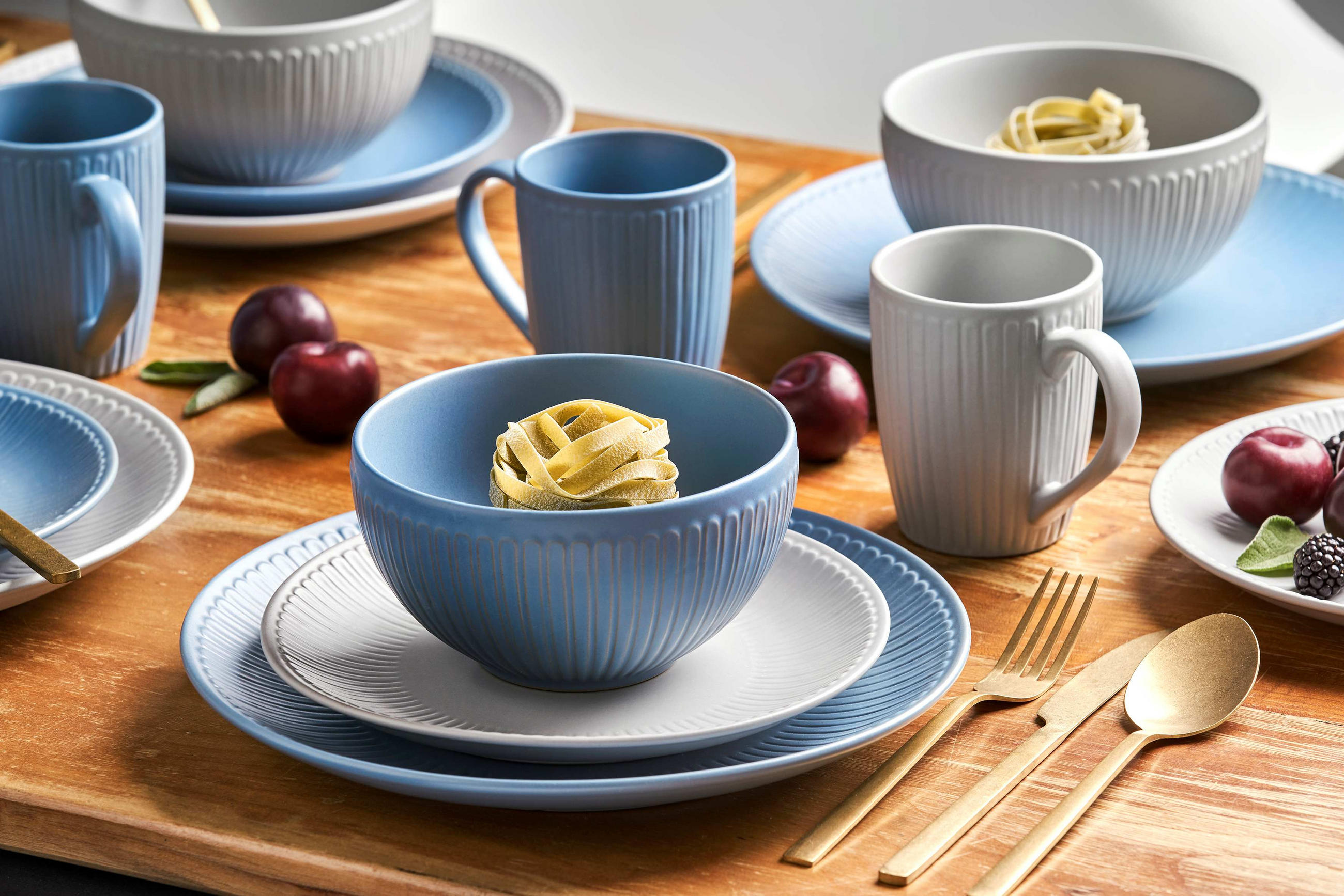 KOMBISERVICE 16-teilig LEIF  - Basics, Keramik (24,9/35,3/29,8cm) - Van Well