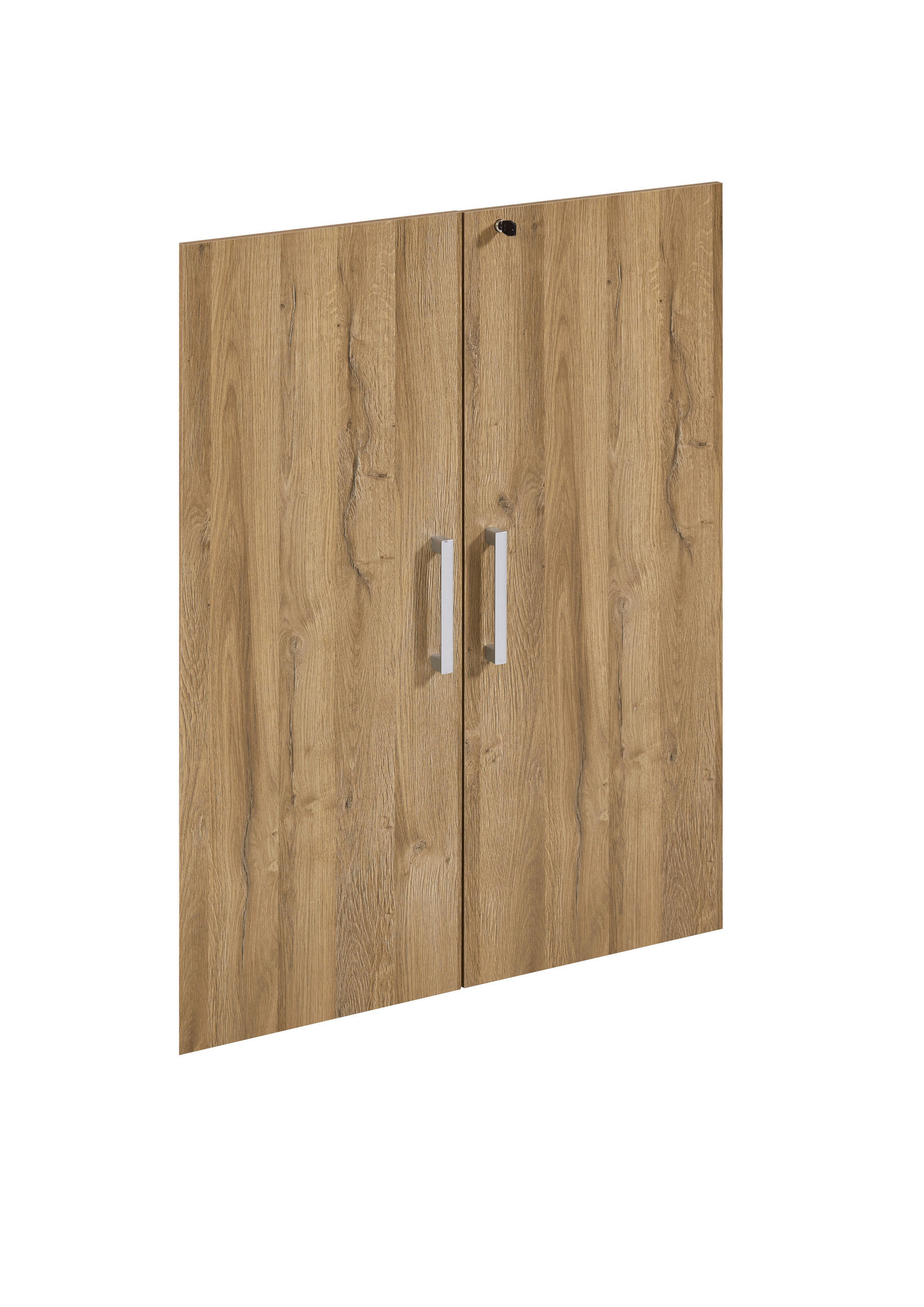 TÜRENSET - Chromfarben/Alteiche, MODERN, Holzwerkstoff/Kunststoff (84/106/1,5cm) - Carryhome