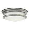 DECKENLEUCHTE  30.5/11.7 cm    - Nickelfarben, Konventionell, Glas/Metall (30.5/11.7cm) - Elstead Lighting