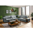 ECKSOFA in Chenille Grau  - Schwarz/Grau, KONVENTIONELL, Kunststoff/Textil (314/250cm) - Carryhome