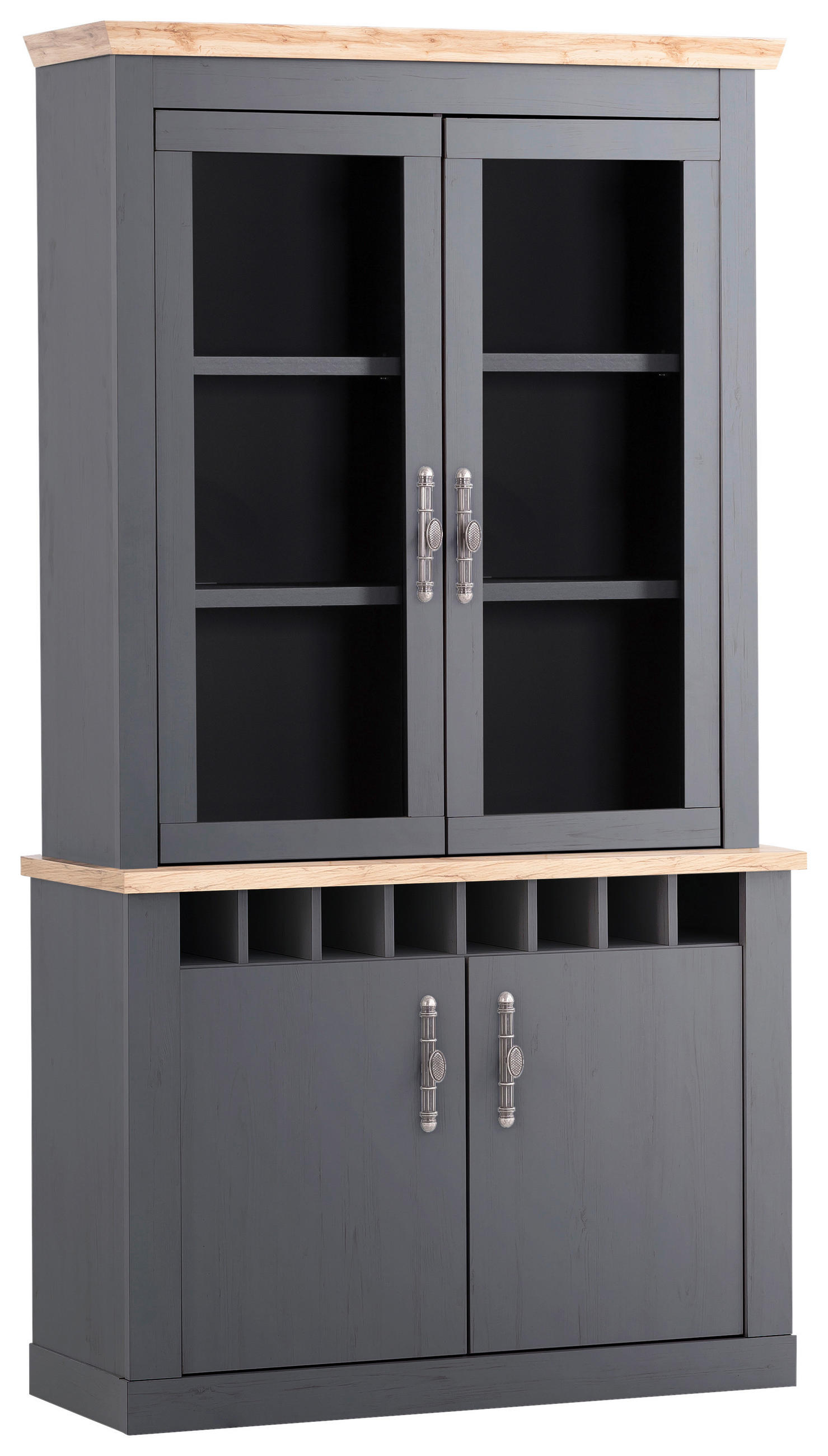 BUFFET 110/205/44 cm  in  - Anthrazit/Silberfarben, Design, Holzwerkstoff/Metall (110/205/44cm) - MID.YOU