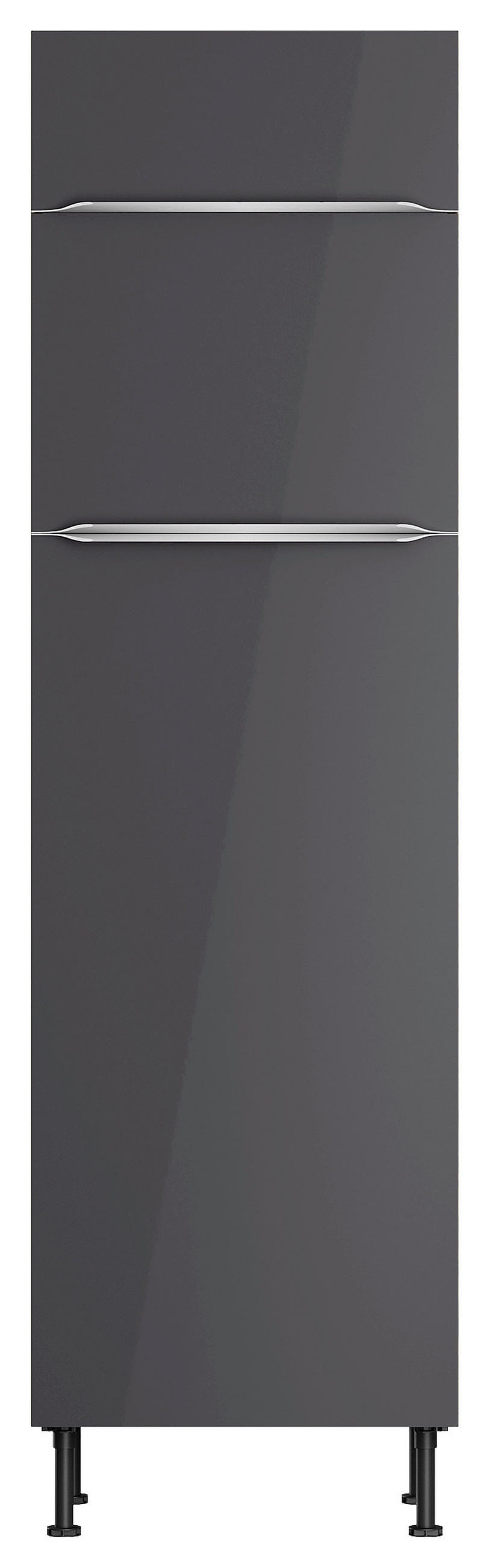 GERÄTEUMBAUSCHRANK 60/211,8/58,1 cm  in Anthrazit, Wildeiche  - Wildeiche/Edelstahlfarben, Basics, Holzwerkstoff/Metall (60/211,8/58,1cm) - Optifit