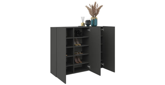 HÄNGESCHUHSCHRANK Anthrazit - Anthrazit, Design, Holzwerkstoff (120/100/34cm) - Hom`in