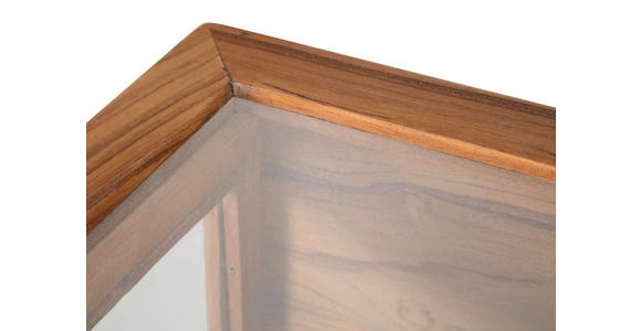 KONSOLENTISCH Akazie massiv Akaziefarben - Goldfarben/Akaziefarben, Design, Glas/Holz (100/40/95cm) - Ambia Home