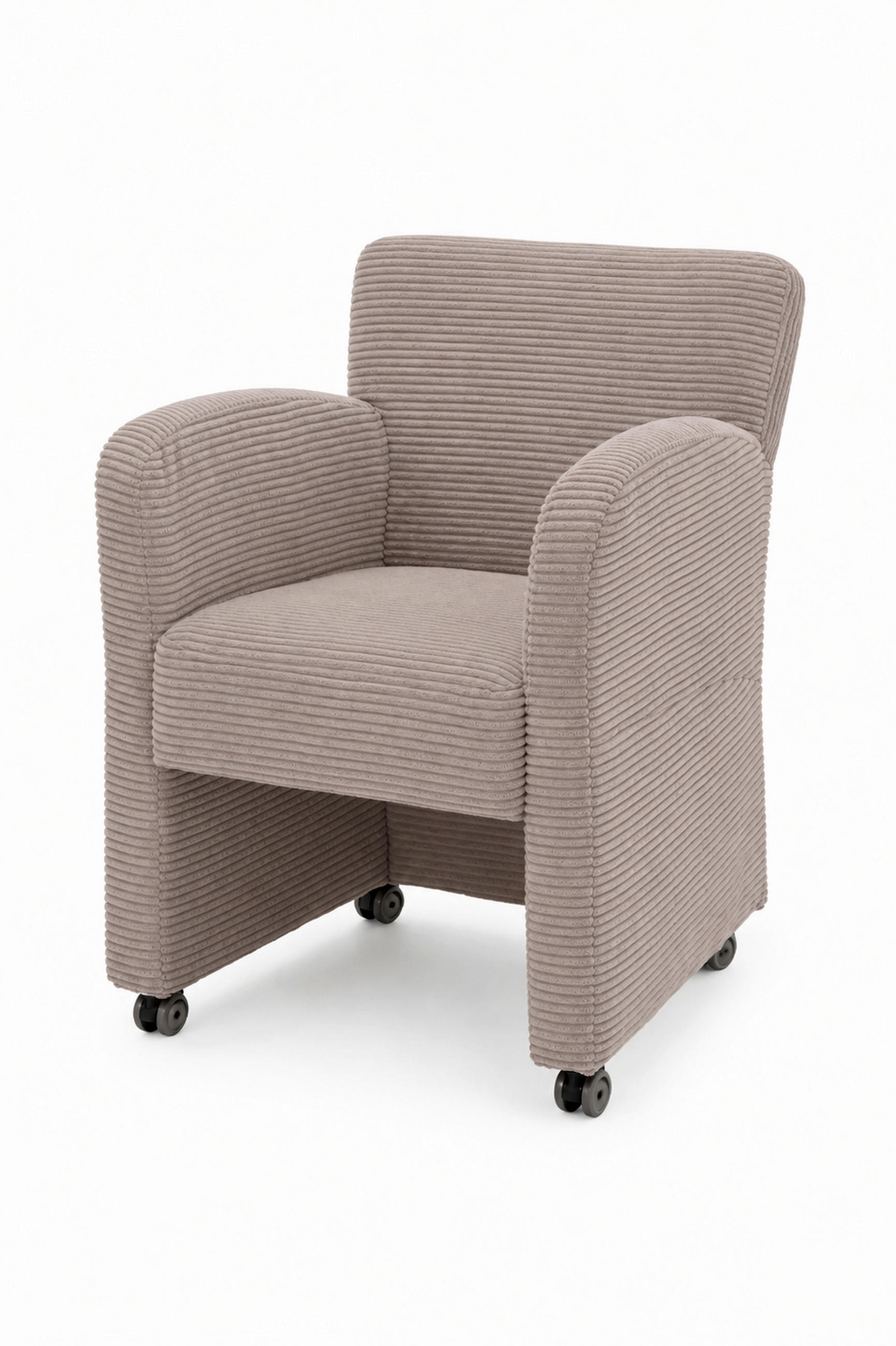 Scaun Cu Brațe din lemn, textil, material pe bază de lemn, cappuccino