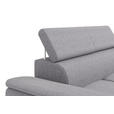 ECKSOFA  in Flachgewebe Grau  - Schwarz/Grau, KONVENTIONELL, Kunststoff/Textil (266/220cm) - Carryhome