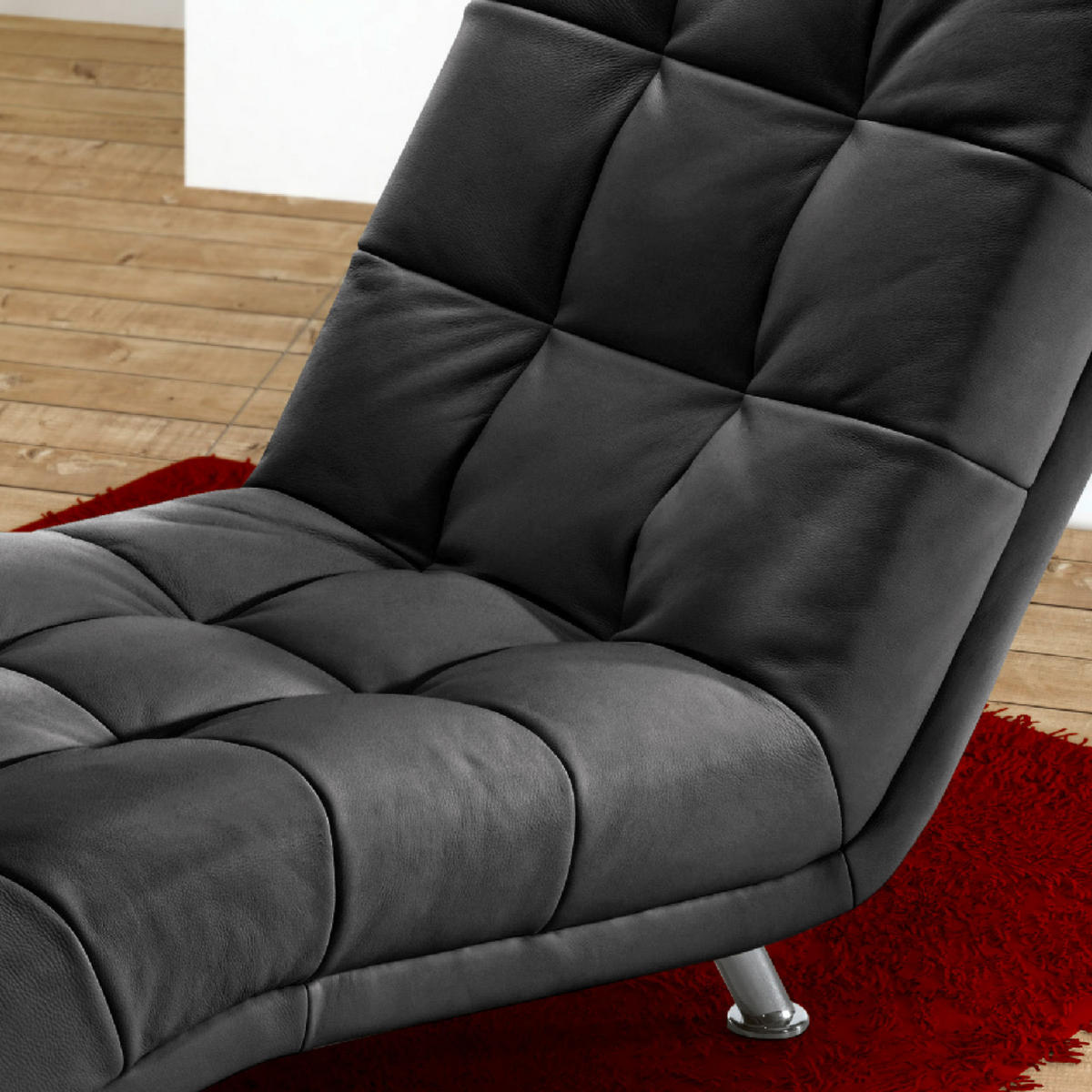 LIEGE in Flachgewebe Schwarz  - Chromfarben/Schwarz, Modern, Textil/Metall (68/88/164cm) - MID.YOU