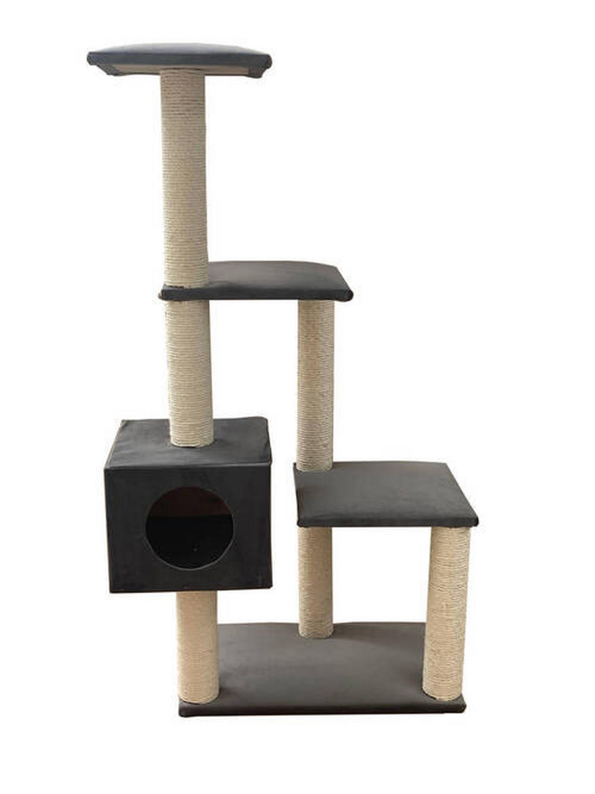 KRATZBAUM - Grau, Holzwerkstoff/Textil (72/48/133cm)