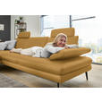ECKSOFA Beldomo Premium in Echtleder Gelb  180/310 cm  - Gelb/Schwarz, Design, Leder/Metall (180/310cm) - Dieter Knoll