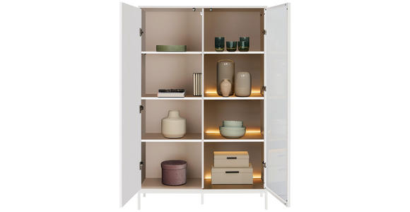 HIGHBOARD  in 103/167/38 cm  - Kaschmir, KONVENTIONELL, Glas/Holzwerkstoff (103/167/38cm) - Voleo