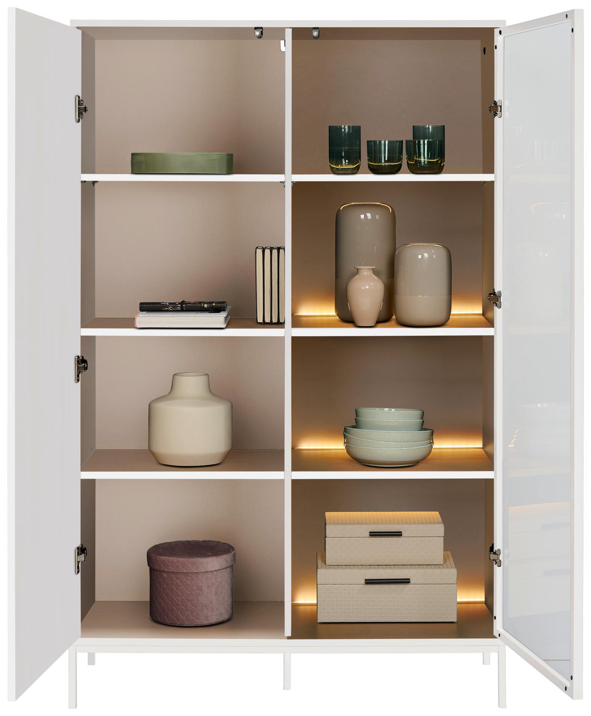 HIGHBOARD  in 103/167/38 cm  - Kaschmir, KONVENTIONELL, Glas/Holzwerkstoff (103/167/38cm) - Voleo