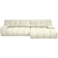 ECKSOFA in Webstoff Weiß  297/180 cm  - Schwarz/Weiß, MODERN, Kunststoff/Textil (297/180cm) - Welnova