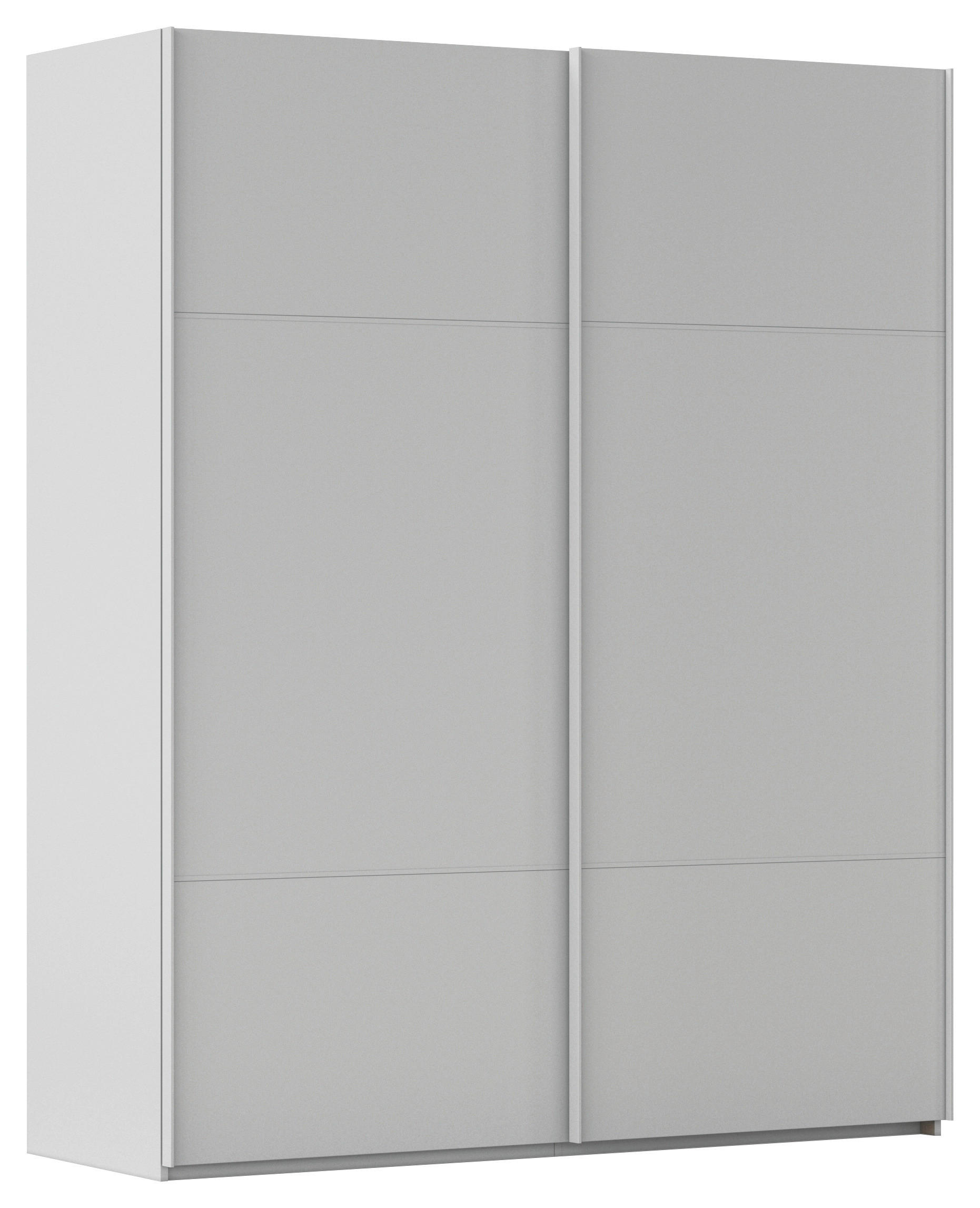 SCHWEBETÜRENSCHRANK 162/223/68 cm,  in Grau, 2 Tür(en)  - Grau, KONVENTIONELL, Holzwerkstoff/Metall (162/223/68cm) - Novel