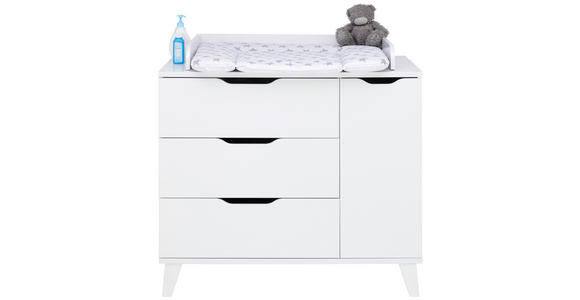 WICKELKOMMODE Michi - Weiß, Trend, Holz/Holzwerkstoff (109,0/94,0/52,4/71,6cm) - My Baby Lou