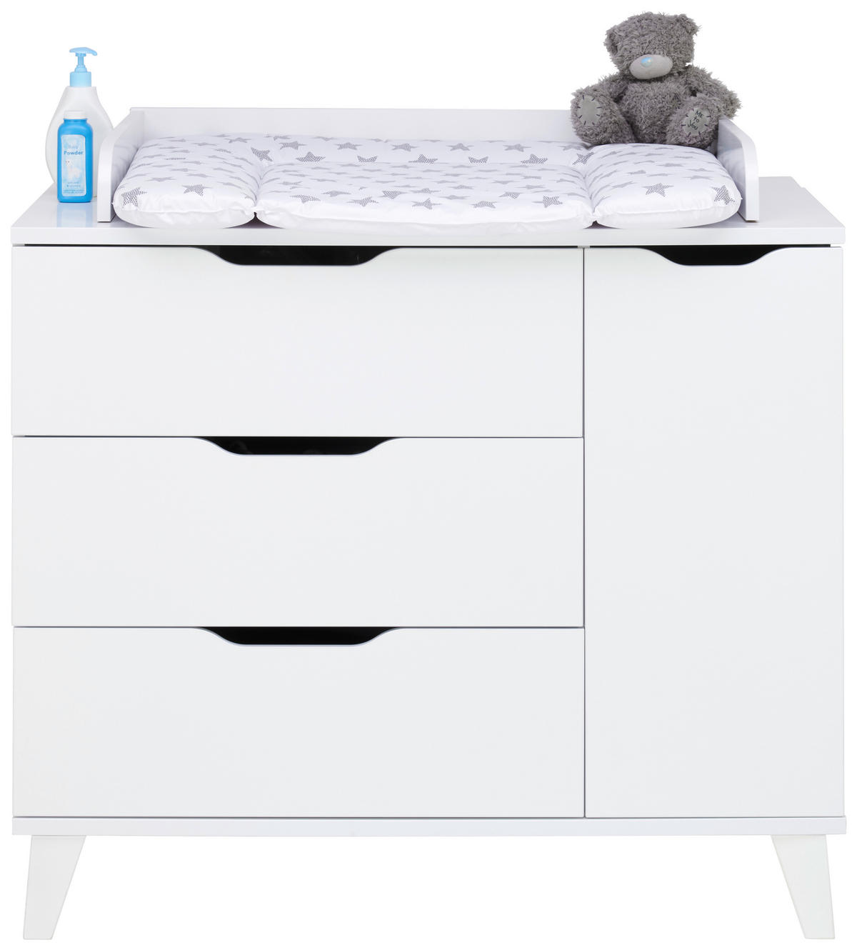 WICKELKOMMODE Michi  - Weiss, Trend, Holz/Holzwerkstoff (109,0/94,0/52,4/71,6cm) - My Baby Lou