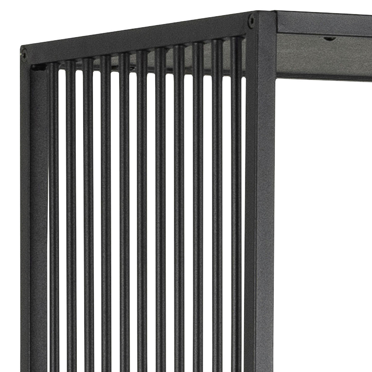 REGAL Schwarz  - Schwarz, Design, Holzwerkstoff/Metall (85/185/35cm) - MID.YOU