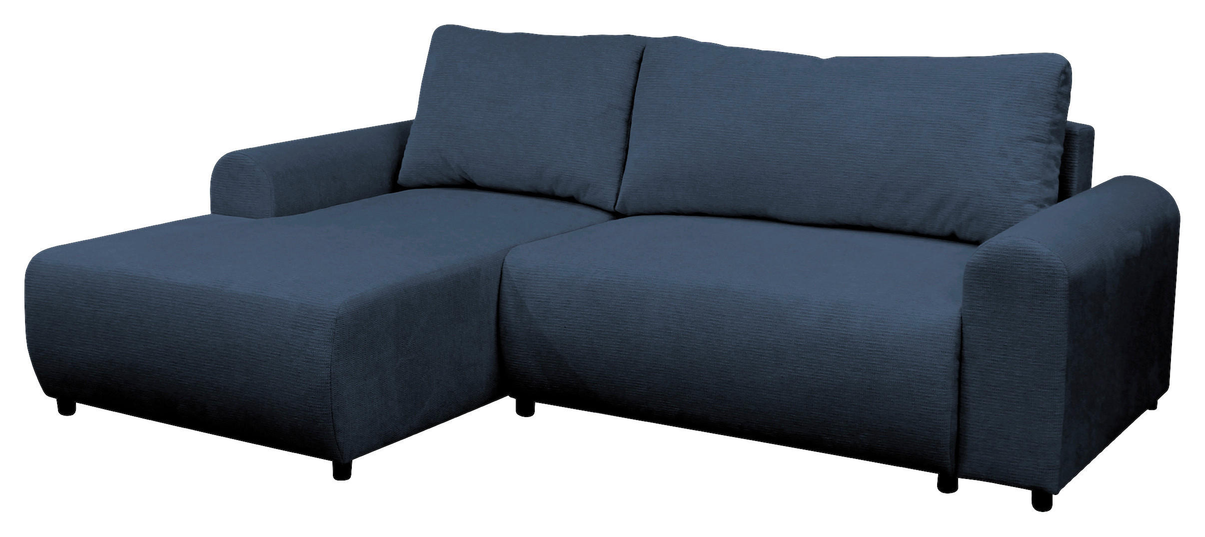 ECKSOFA Dunkelblau Struktur  - Schwarz/Dunkelblau, Design, Kunststoff/Textil (160/250cm) - MID.YOU