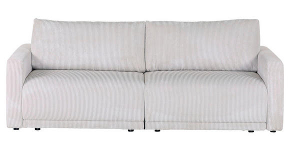 2,5-SITZER in Cord Beige - Beige/Schwarz, Design, Kunststoff/Textil (240/70/125cm) - Xora
