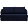 SCHLAFSOFA in Textil Dunkelblau  - Schwarz/Dunkelblau, Design, Textil/Metall (172/76-89/112-120cm) - Bali