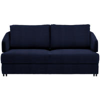 SCHLAFSOFA in Textil Dunkelblau  - Schwarz/Dunkelblau, Design, Textil/Metall (172/76-89/112-120cm) - Bali