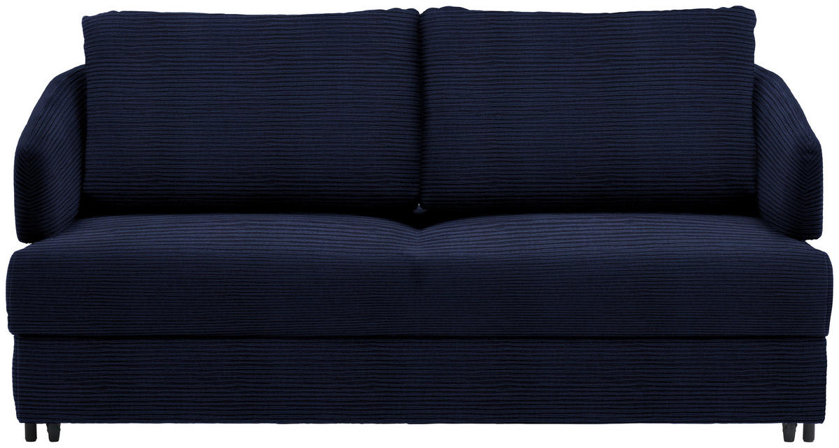 SCHLAFSOFA in Textil Dunkelblau  - Schwarz/Dunkelblau, Design, Textil/Metall (172/76-89/112-120cm) - Bali