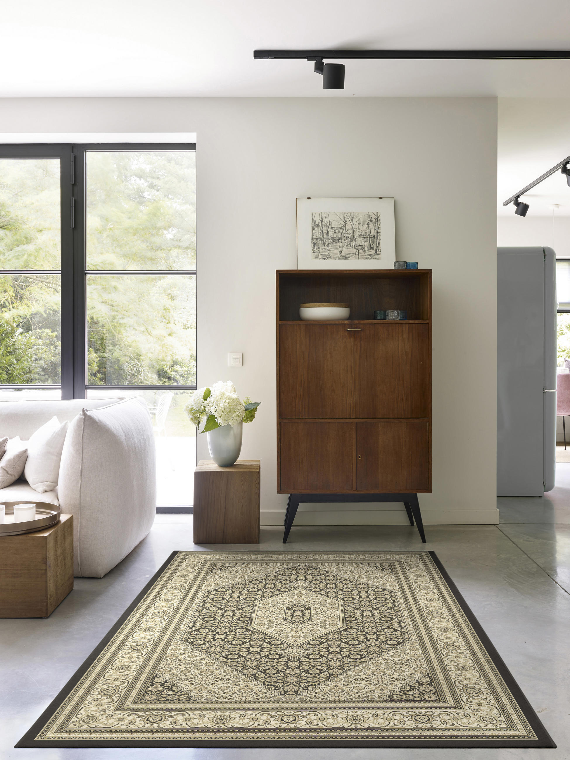 WEBTEPPICH 200/290 cm Ferrara Creme, Schwarz, Goldfarben  - Goldfarben/Creme, LIFESTYLE, Textil (200/290cm) - Novel