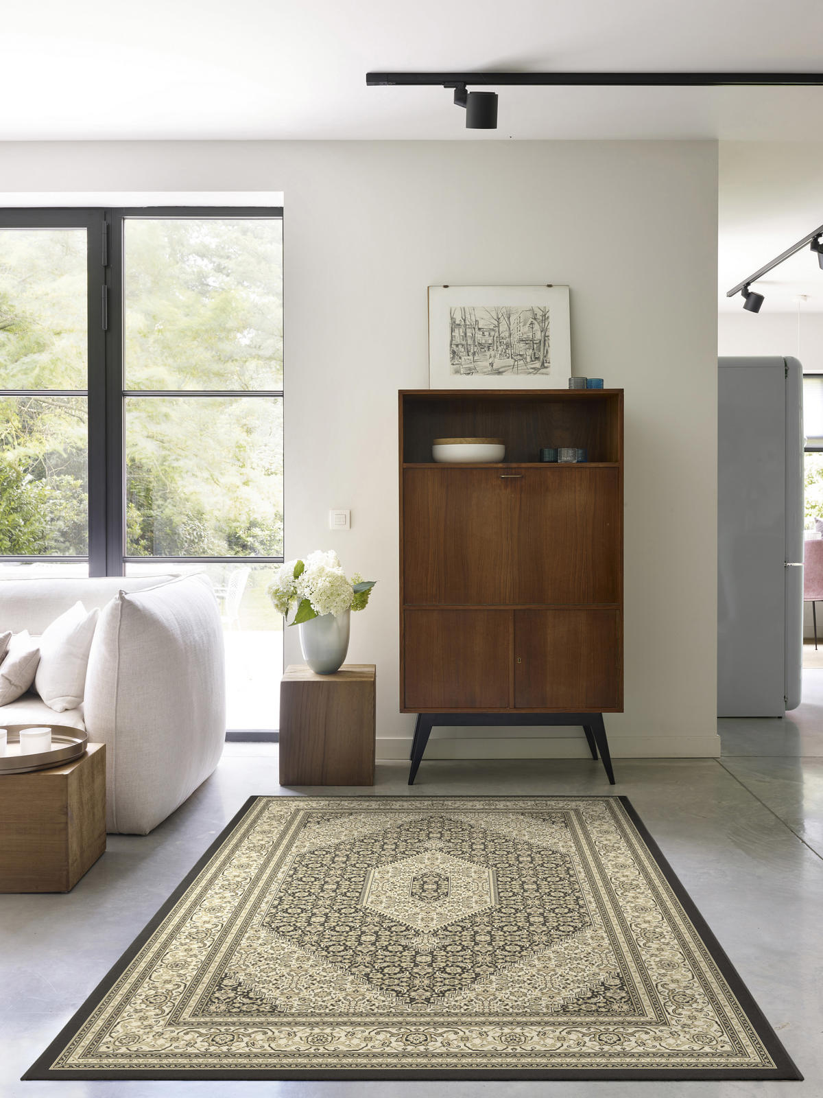 WEBTEPPICH 200/290 cm Ferrara Creme, Schwarz, Goldfarben  - Goldfarben/Creme, LIFESTYLE, Textil (200/290cm) - Novel