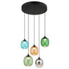 LED-HÄNGELEUCHTE 43/150 cm  - Blau/Dunkelgrün, Basics, Glas/Kunststoff (43/150cm)
