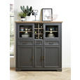 HIGHBOARD  143/150/42 cm 3 Schublade(n)  - Graphitfarben/Eiche Artisan, ROMANTIK / LANDHAUS, Holzwerkstoff/Metall (143/150/42cm) - Hom`in