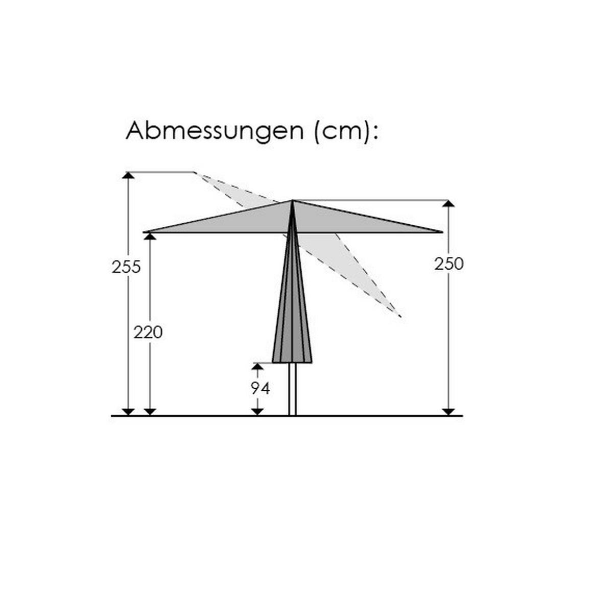 SLUNEČNÍK 150/250/270 cm - přírodní barvy/antracitová, Basics, kov/textil (150/250/270cm)