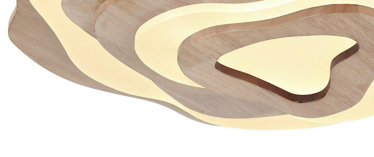 DECKENLEUCHTE 58/50/10 cm  - Dunkelbraun/Weiß, Trend, Holz/Kunststoff (58/50/10cm) - Collett's Monde