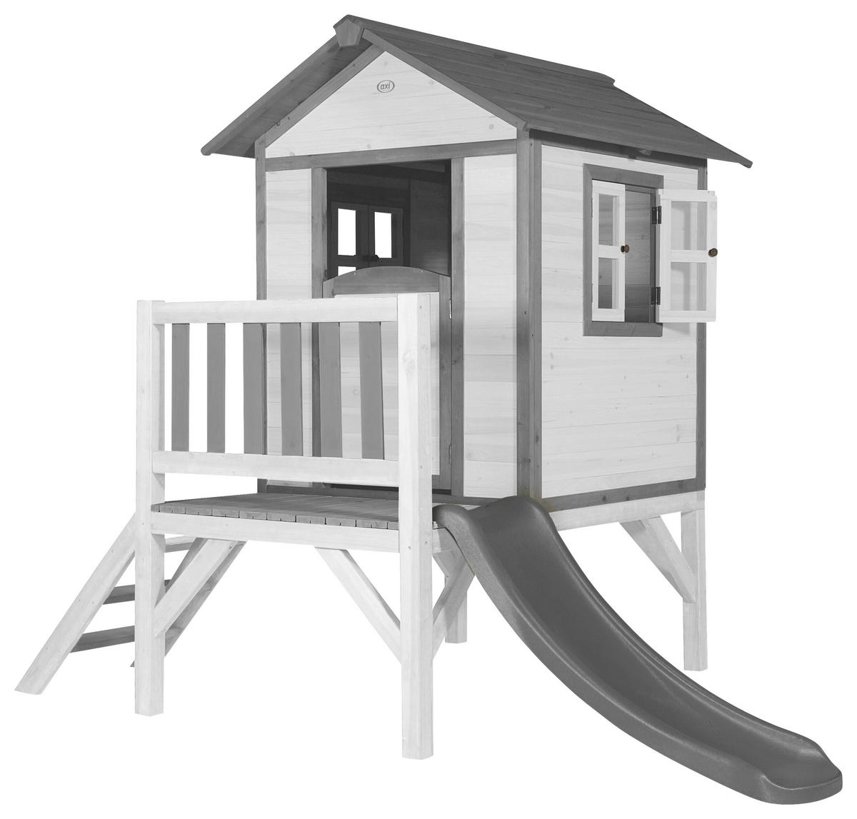 SPIELHAUS 240/189/167 cm  - Weiss/Grau, Konventionell, Holz/Kunststoff (240/189/167cm)
