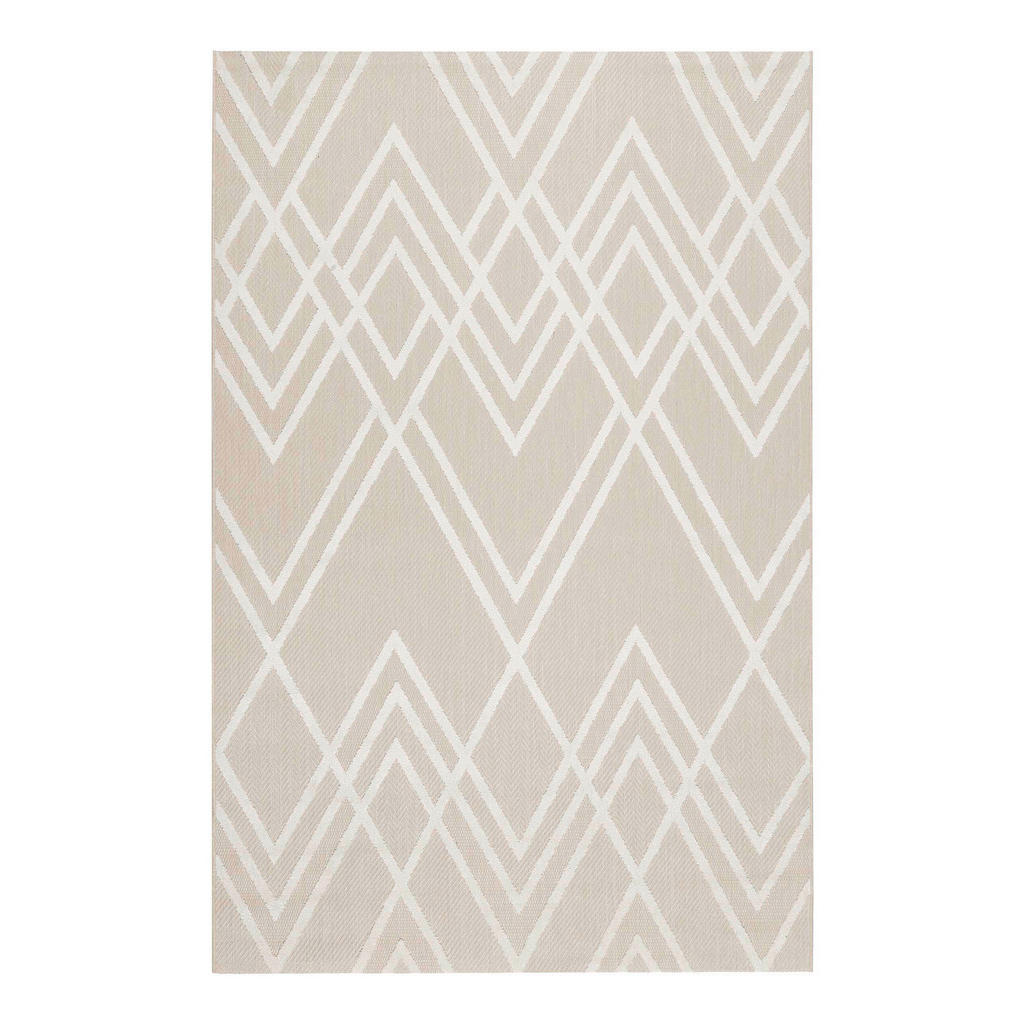 Outdoorteppich Creme/Weiß, BxL: ca. 120x170cm