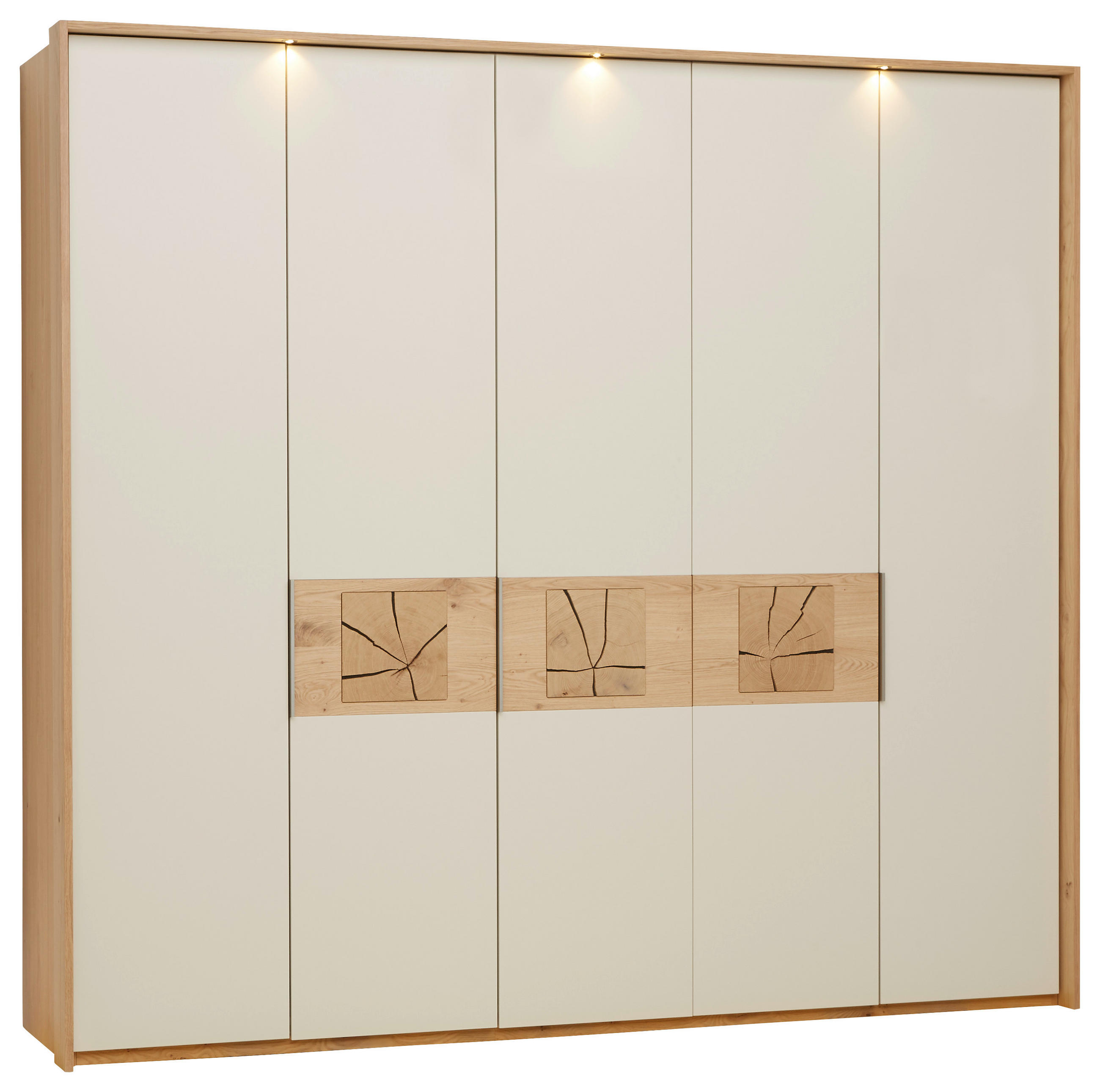 DREHTÜRENSCHRANK in Eichefarben, Sandfarben  - Sandfarben/Eichefarben, Konventionell, Holz/Holzwerkstoff (249,6/229,4/59,5cm) - Dieter Knoll