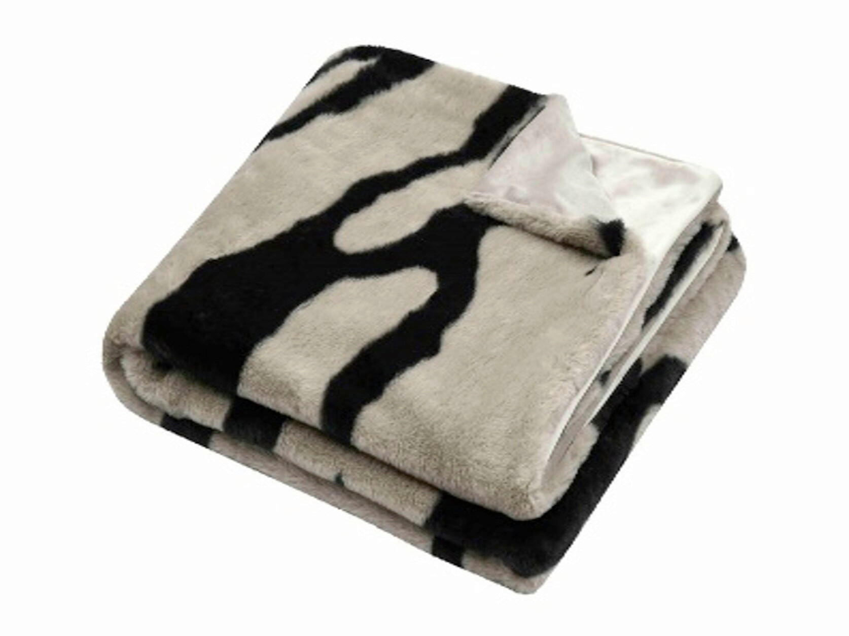 PREKRIVAČ 130/160 cm  COZY  - crna/taupe, Basics, tekstil (130/160cm)